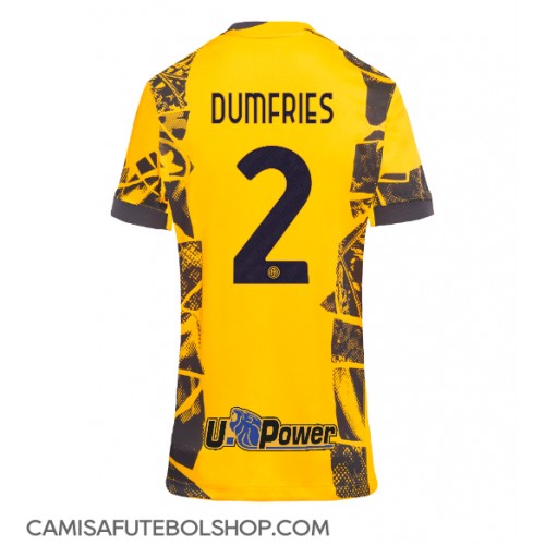 Camisa de time de futebol Inter Milan Denzel Dumfries #2 Replicas 3º Equipamento Feminina 2024-25 Manga Curta